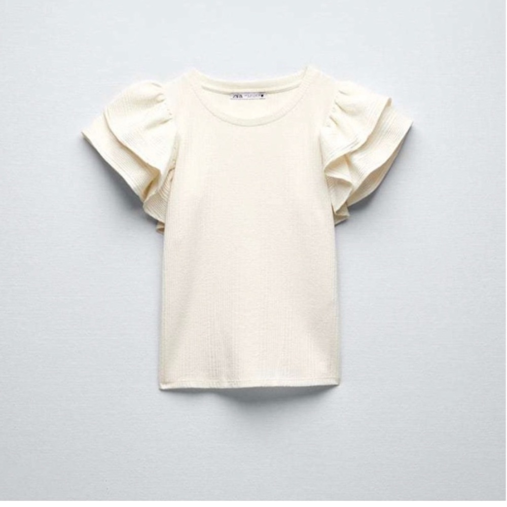 Zara ruffle shirt